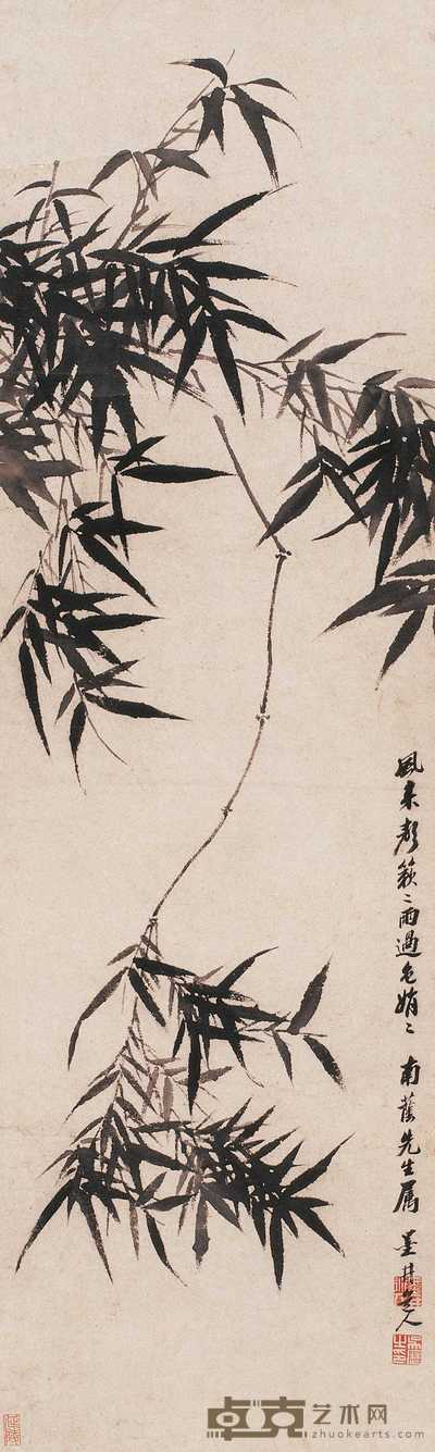 吴历 风竹图 轴 96×29cm